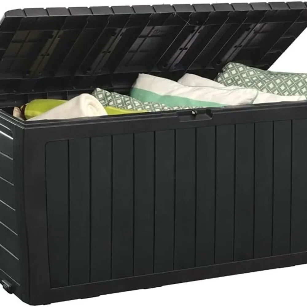 NEW Resin Deck Box-Organization and Storage for Patio Furniture Outdoor Cushions - Picture 4 of 9